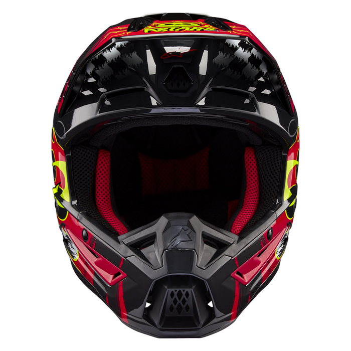 ALPINESTARS SM-5 RASH HELMET 2025 in Dark Gray/Bright Red Glossy