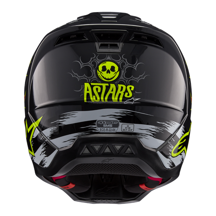 ALPINESTARS SM-5 RASH HELMET 2025 in Dark Gray/Bright Red Glossy
