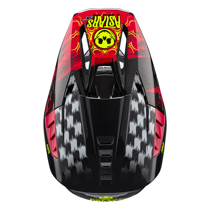 ALPINESTARS SM-5 RASH HELMET 2025 in Dark Gray/Bright Red Glossy