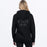 FXR WOMEN'S MITERED COTTON PULLOVER HOODIE in Black Ops