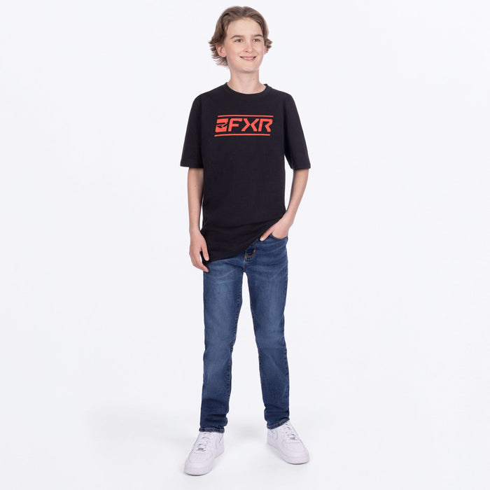 FXR YOUTH VICTORY PREMIUM T-SHIRT in Black/Red