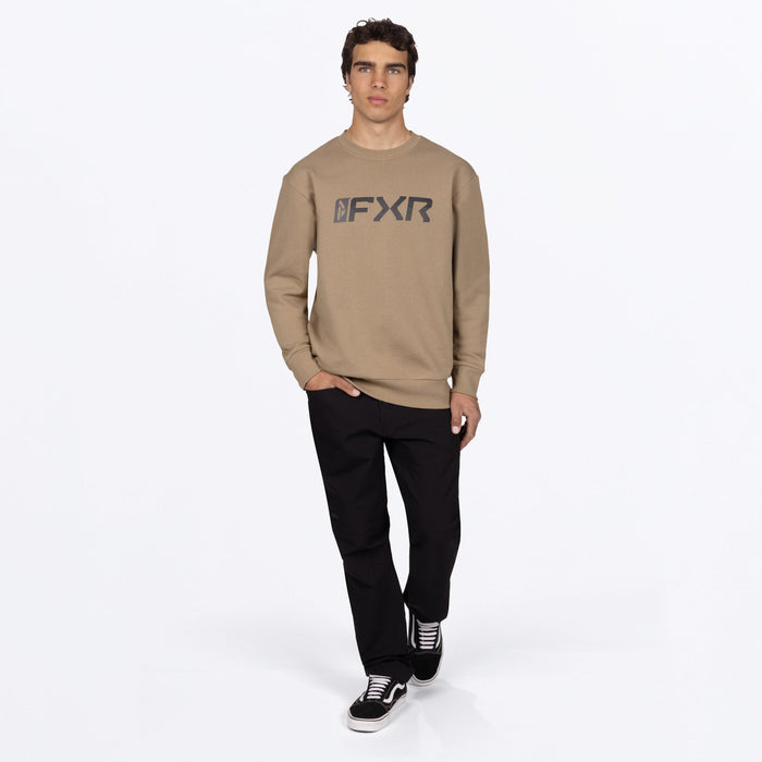 FXR MITERED COTTON CREWNECK SWEATSHIRT in Canvas