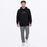 FXR MITERED COTTON PULLOVER HOODIE in Black/Kash