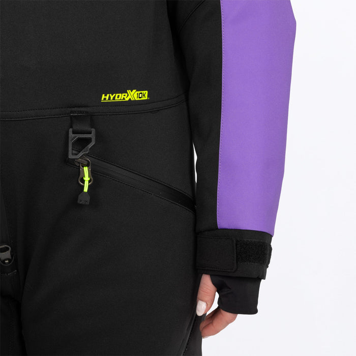FXR Women's Revo F.A.S.T.™ Monosuit in Black/Amethyst/Charcoal