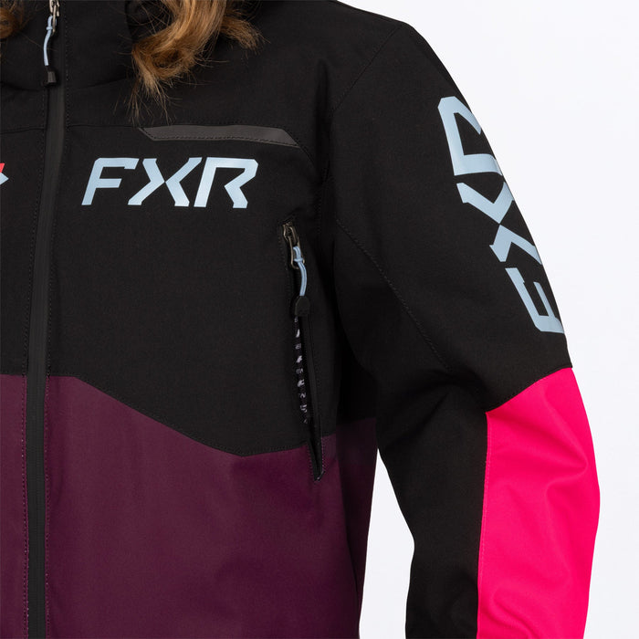 FXR Youth Vertical Monosuit in Plum/Razz/Maui