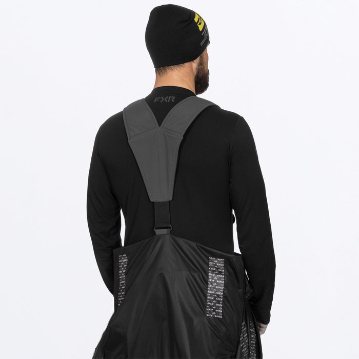 FXR VERTICAL MTX LITE MONOSUITS in Black/Asphalt/HiVis