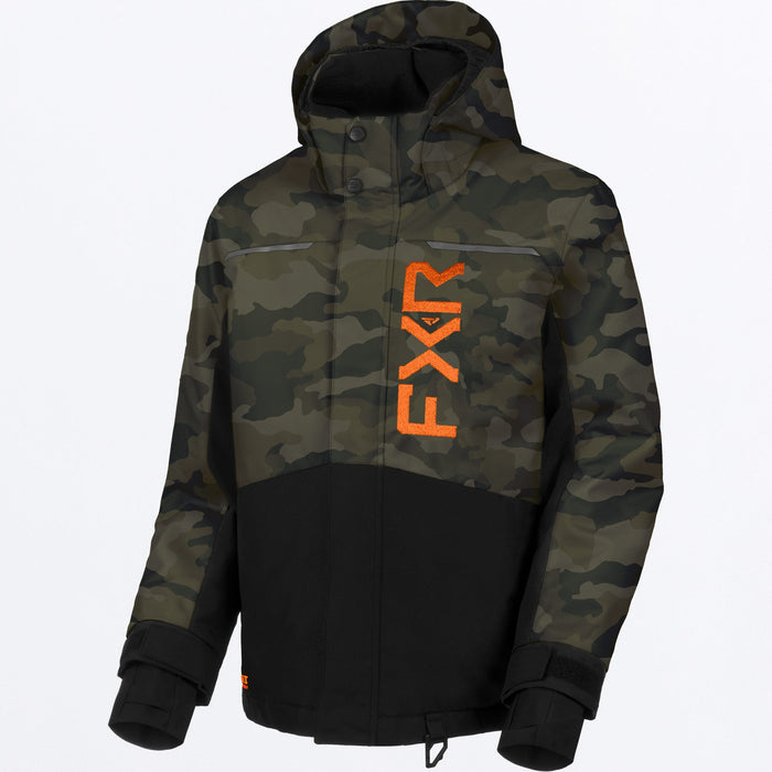 FXR CHILD KICKER JACKET 2025 - Army Camo/Orange