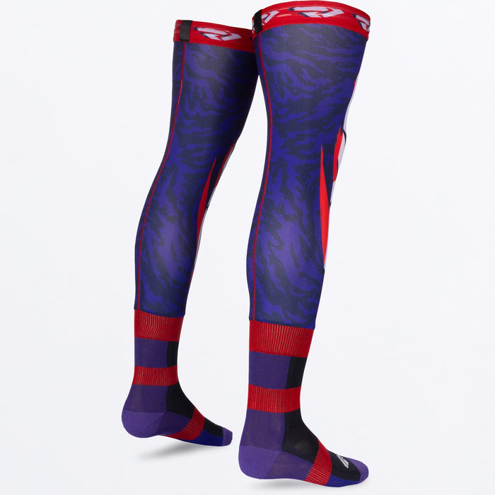 FXR RIDING SOCK (1 PAIR) SNOW 2027 in Navy/Purple/Nuke