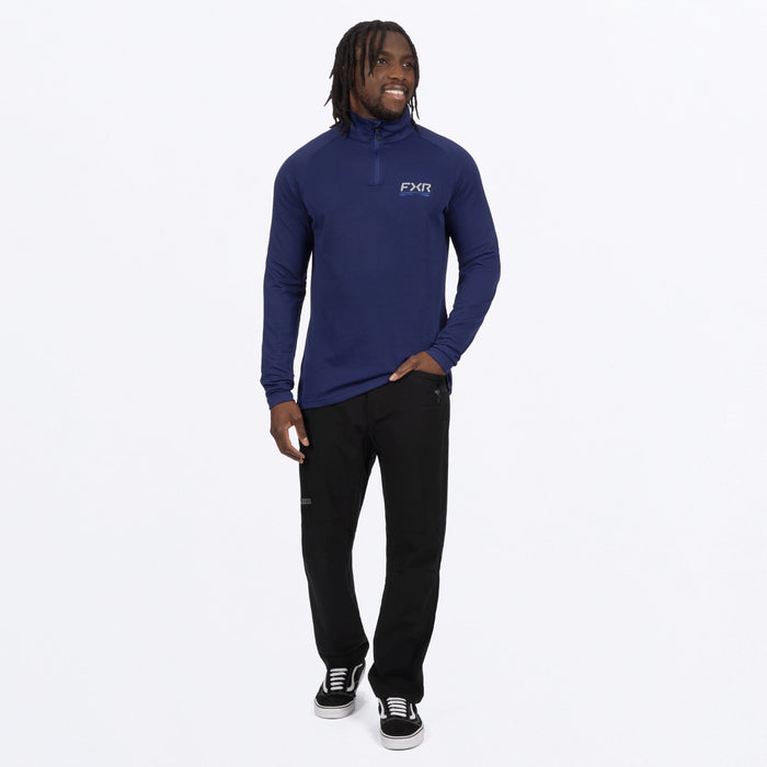 FXR PILOT UPF 1/4 ZIP LONGSLEEVE in Deep Cobalt/Cobalt