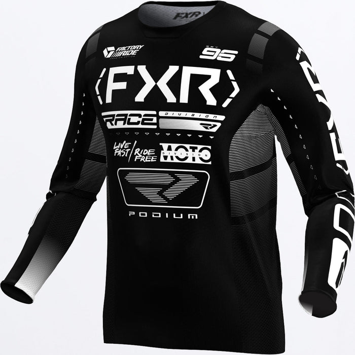 FXR PODIUM YOUTH JERSEY 2025 in Black/White