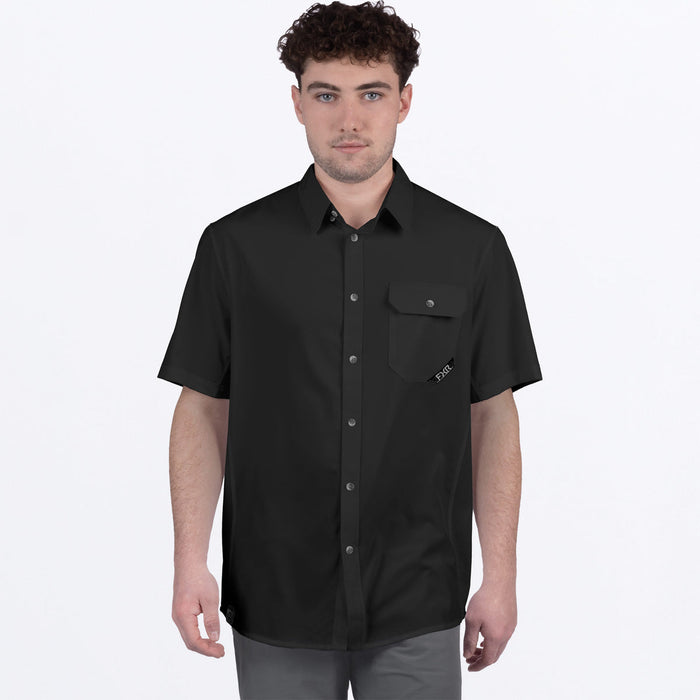 FXR BREEZE UPF SHORT SLEEVE SHIRT 2025 in Black
