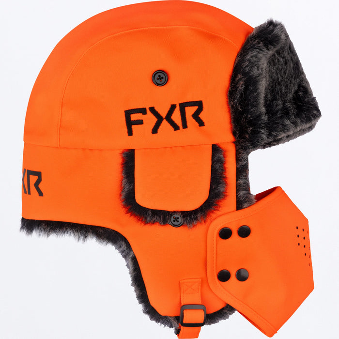 FXR TRAPPER HAT SNOW 2027 in Safety Orange
