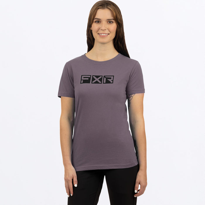 FXR Podium Women's Premium T-shirt in Muted Grape/Black
