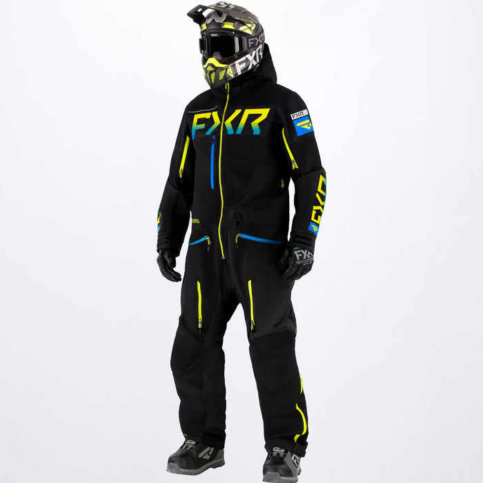 FXR Ranger Instinct Lite Monosuit in Black/Blue/Hi Vis SX Pro