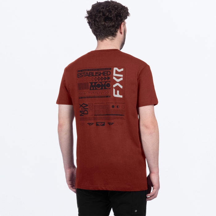 FXR VICTORY LAP PREMIUM T-SHIRT 2025 - Oxblood/Grey