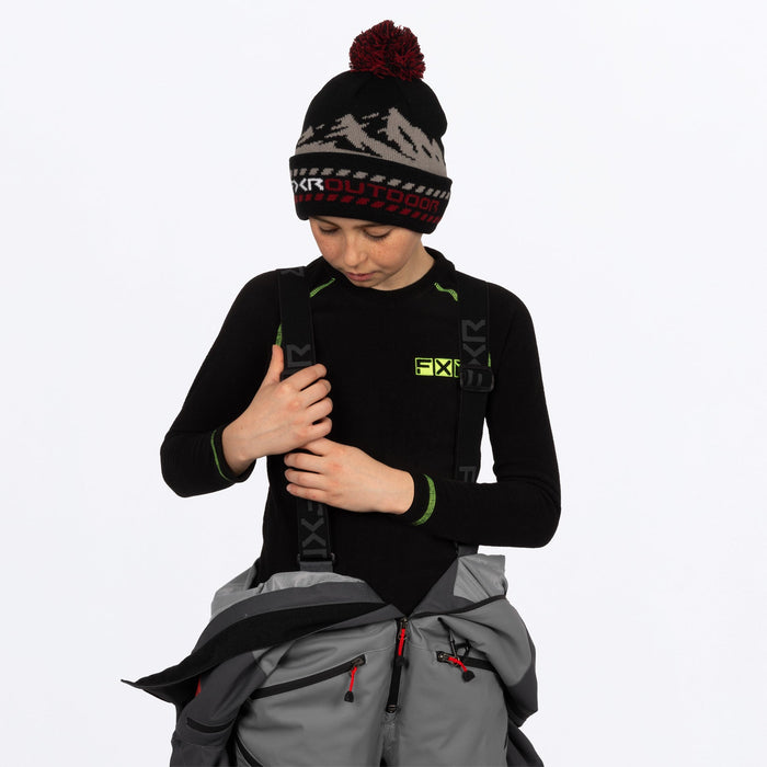 FXR Youth Vertical Monosuit in Ti/Asphalt/Red