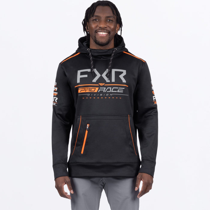 FXR RACE DIVISION TECH PULLOVER HOODIE 2025 - Black/Orange