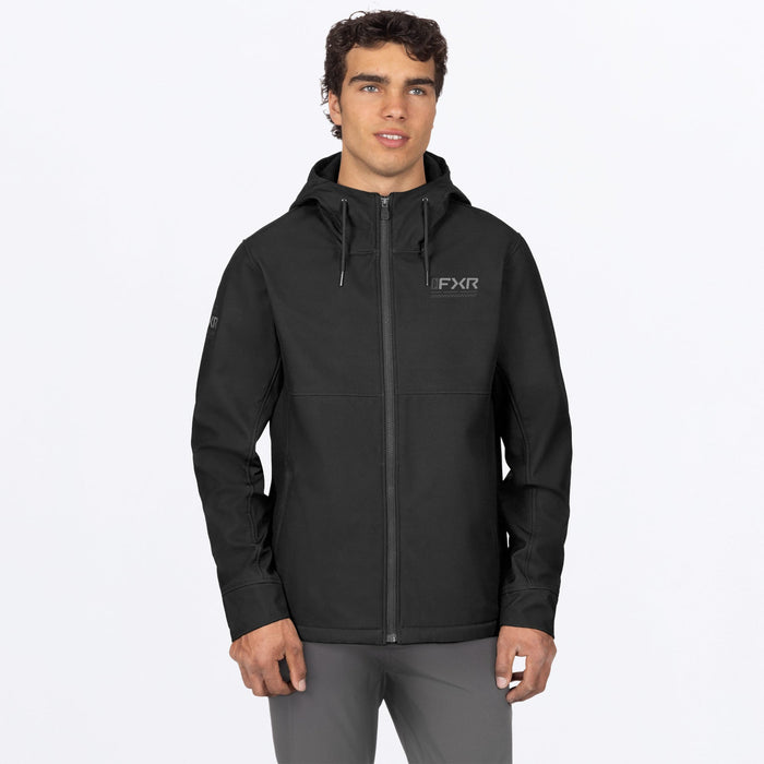 FXR HYDROGEN SOFTSHELL JACKET in Black/Grey