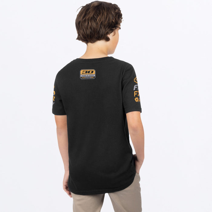 FXR YOUTH RACE DIV. PREMIUM T-SHIRT in Black/Gold