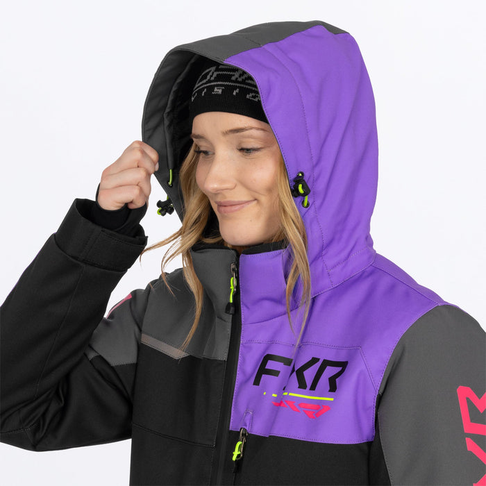 FXR Women's Revo F.A.S.T.™ Monosuit in Black/Amethyst/Charcoal