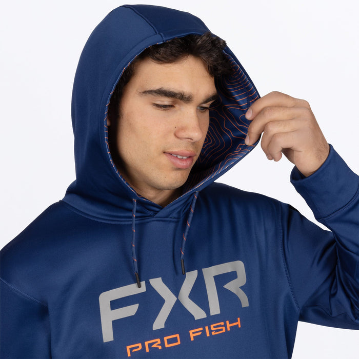 FXR PRO FISH TECH PULLOVER HOODIE in Midnight/Orange