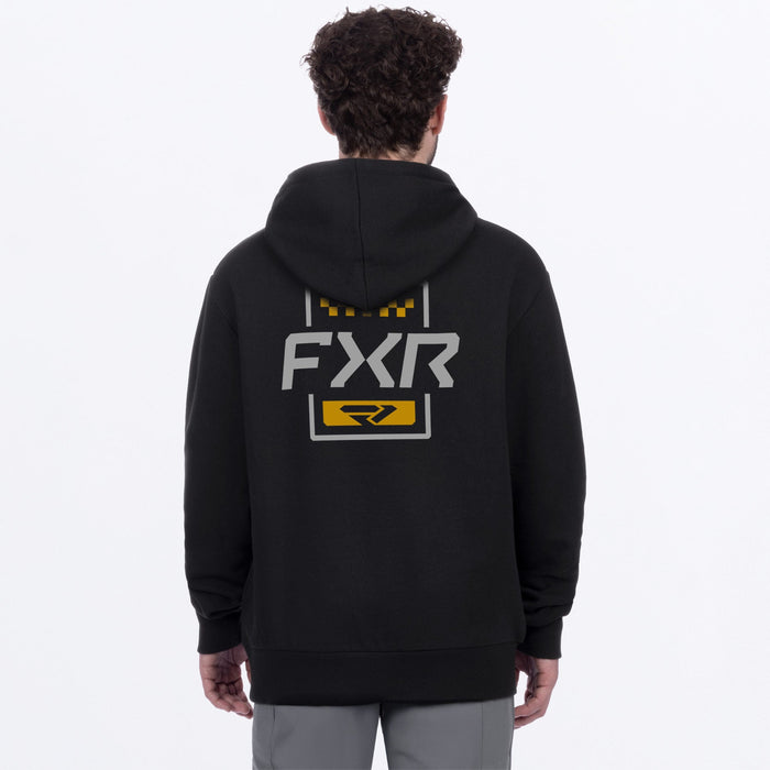 FXR MITERED COTTON PULLOVER HOODIE in Black/Kash