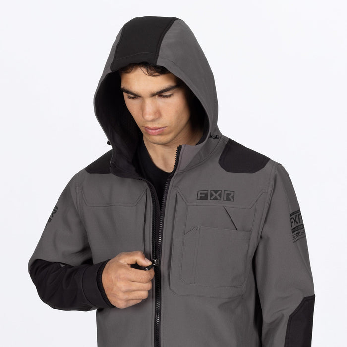 FXR STRONGHOLD TECH-SHELL JACKET in Char/Black