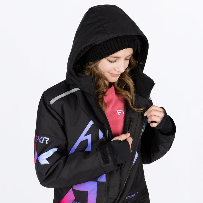 FXR YOUTH COLD CROSS CX MONOSUIT 2025 - Black/Twilight