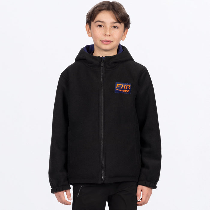 FXR YOUTH ASCEND REVERSIBLE JACKET in Deep Cobalt/Jaffa Orange