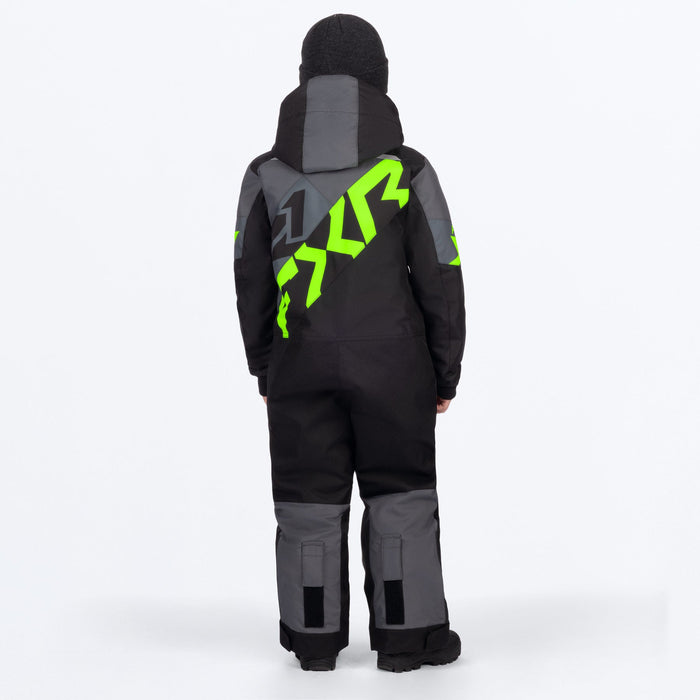 FXR CHILD COLD CROSS CX MONOSUIT 2025 - Black/Charcoal/Lime