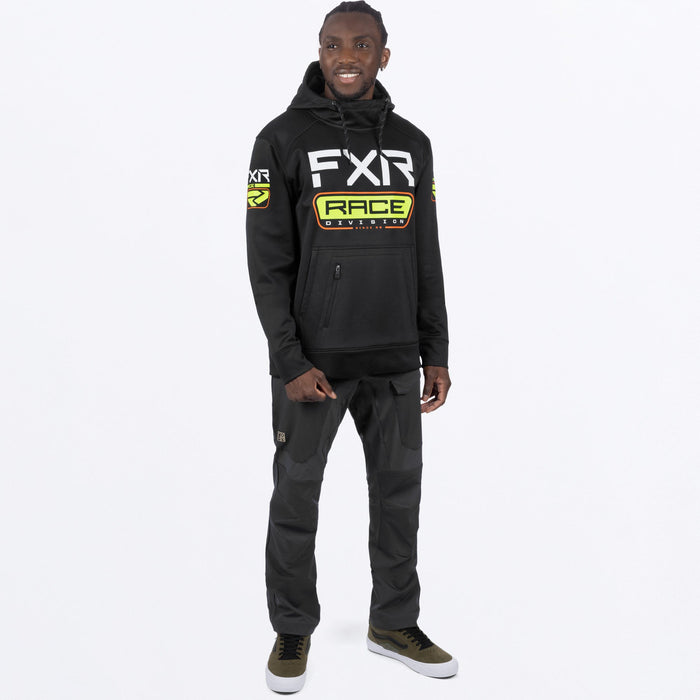 FXR Unisex Race Division Tech Pullover Hoodie in Black/Hi Vis
