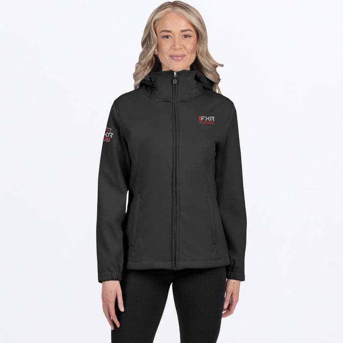 FXR WOMEN'S HYDROGEN SOFTSHELL JACKET in Black/Red