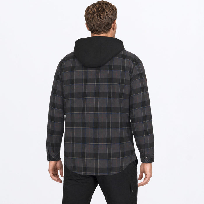 FXR INSULATED HD FLANNEL JACKET in Black/Ashpalt