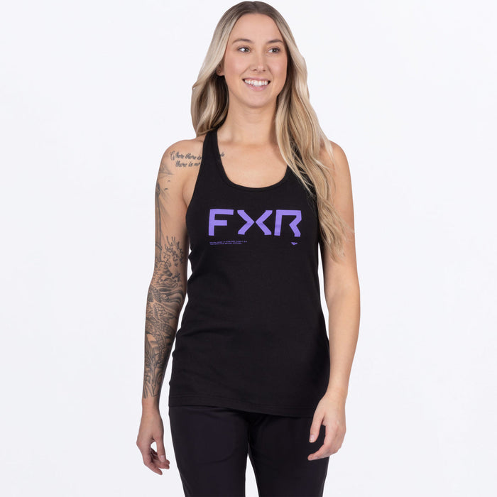FXR HYDROGEN WOMEN'S PREMIUM TANK 2025 in Black/Amethyst