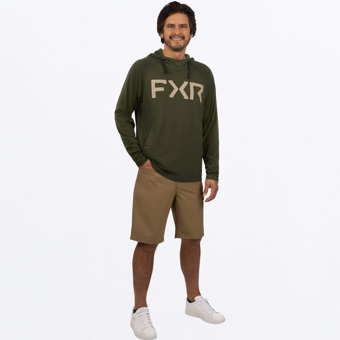 FXR Trainer Premium Lite Pullover Hoodie in Army/Stone 
