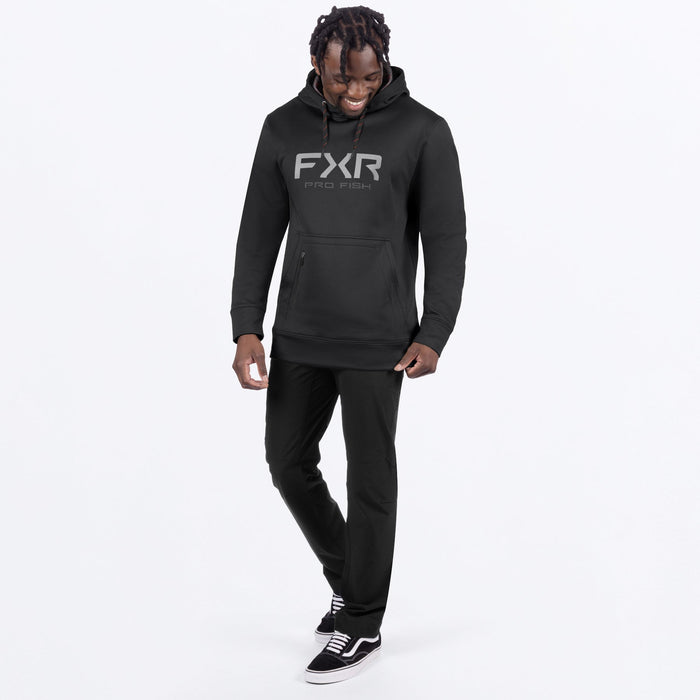 FXR PRO FISH TECH PULLOVER HOODIE in Black/Red