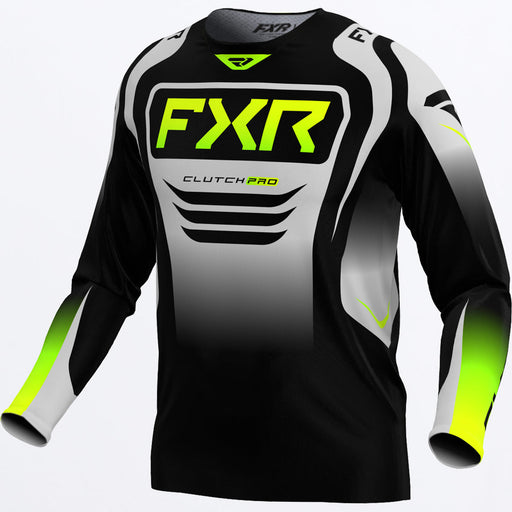 FXR CLUTCH PRO JERSEY 2025 in Black/Grey/HiVis