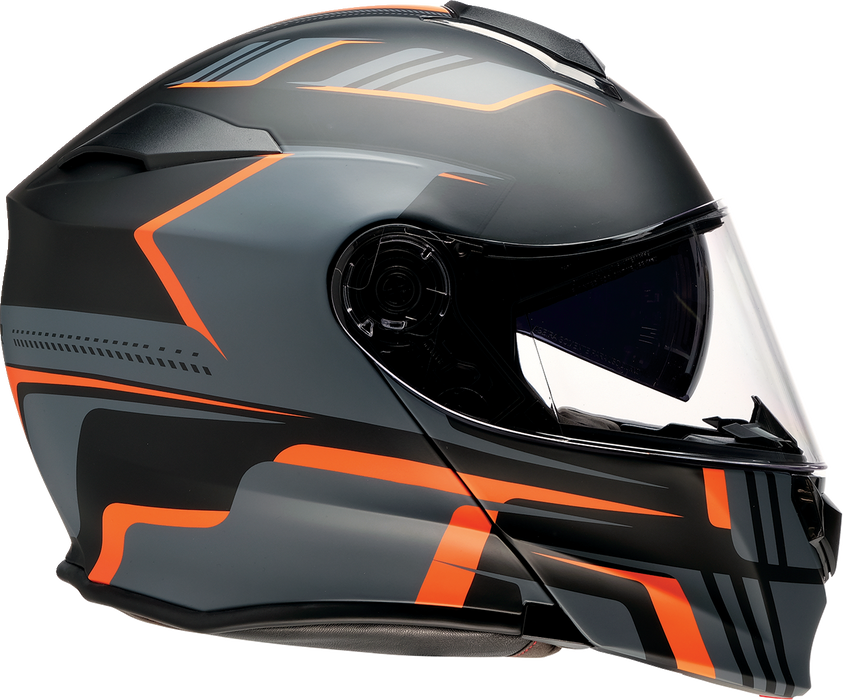 Z1R SOLARIS 2.0 MODULAR SLATER HELMET 2025 IN Black/Orange