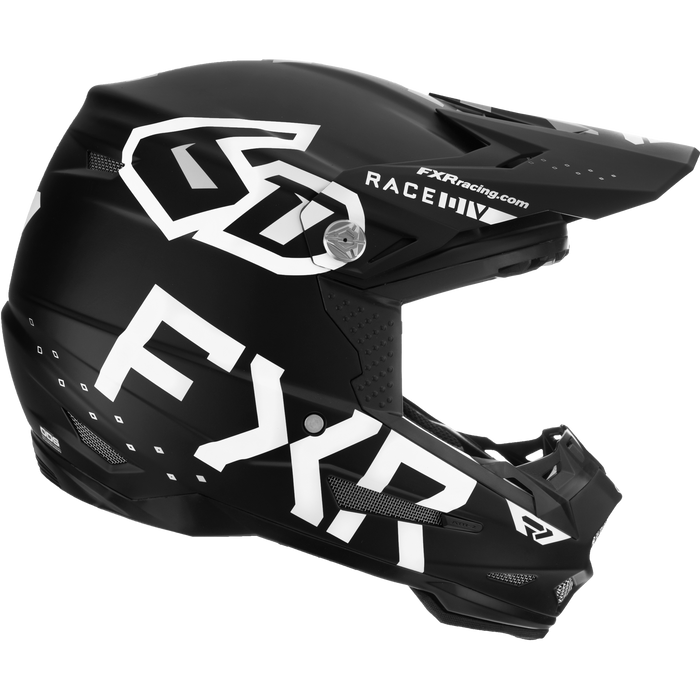 FXR 6D ATR-2Y Youth Helmet in Black/White