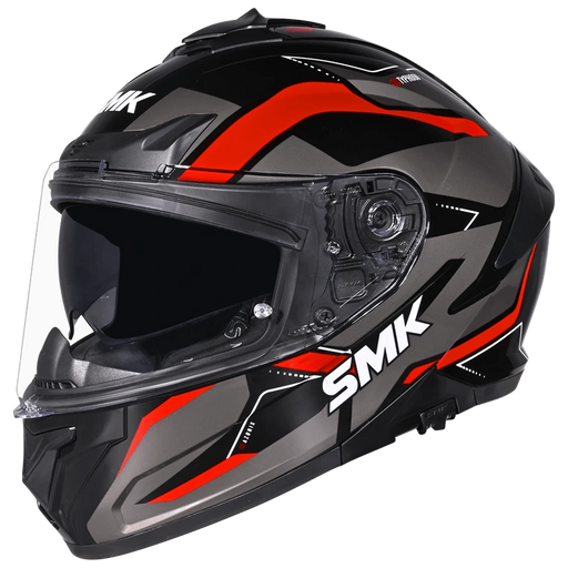 SMK Typhoon Azonix Helmet 2025 in Black/Grey/Red