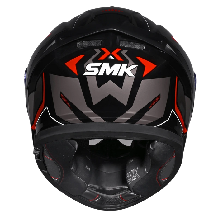 SMK Typhoon Azonix Helmet 2025 in Black/Grey/Red