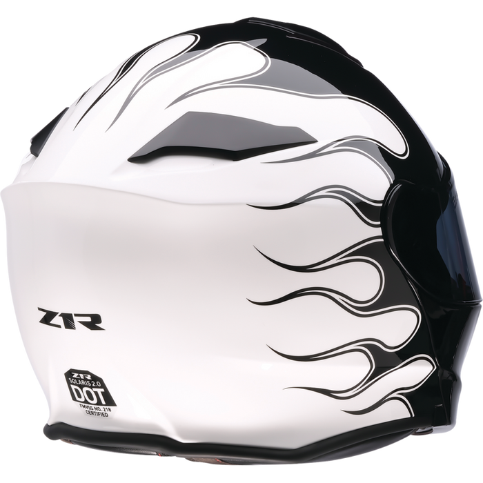 Z1R SOLARIS 2.0 FLAME HELMET 2026 in Black/White