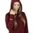 FXR Balance Cropped Women's Pullover Hoodie in Merlot/Muted Melon