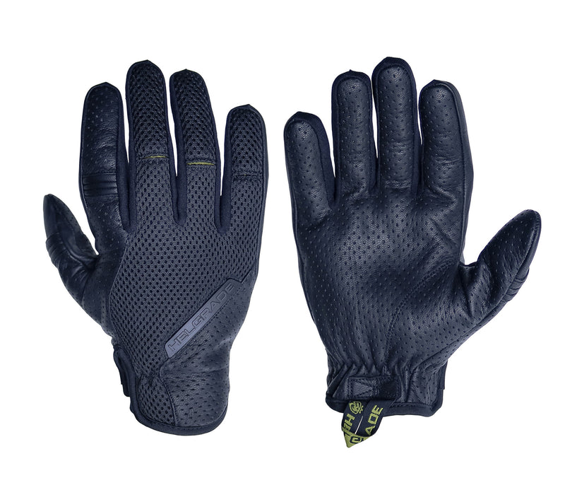 HELGRADE BECKFORD LEATHER/MESH GLOVE in Black