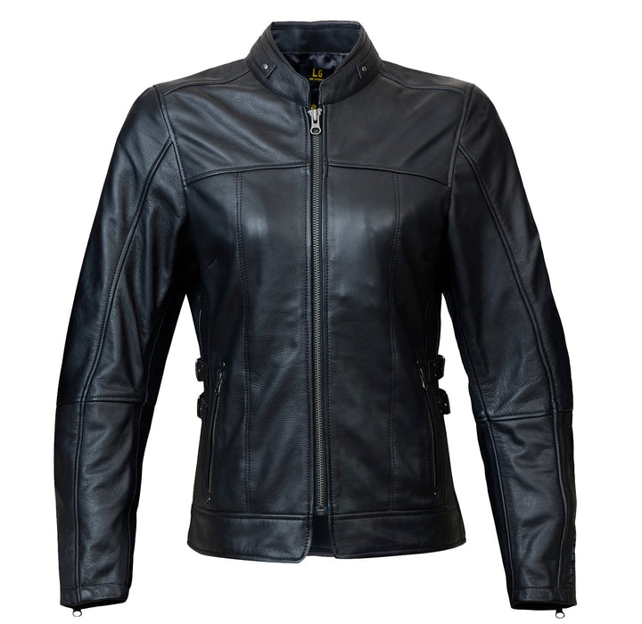 HELGRADE BERGEN WOMEN'S LEATHER JACKET in Black