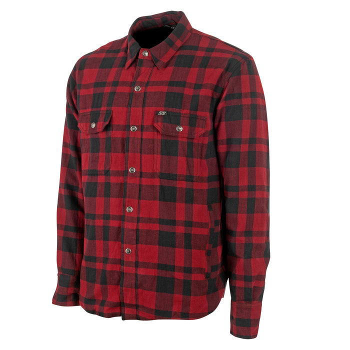 SPEED & STRENGTH BLACK NINE™ 2 REINFORCED MOTO SHIRT in Red/Black