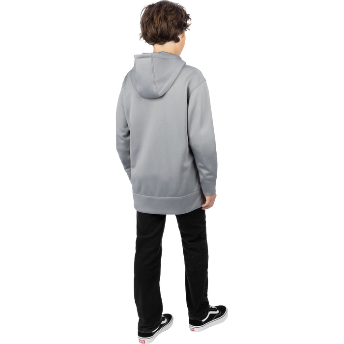 FXR Broadcast Tech Pullover Youth Hoodie in Grey/Black