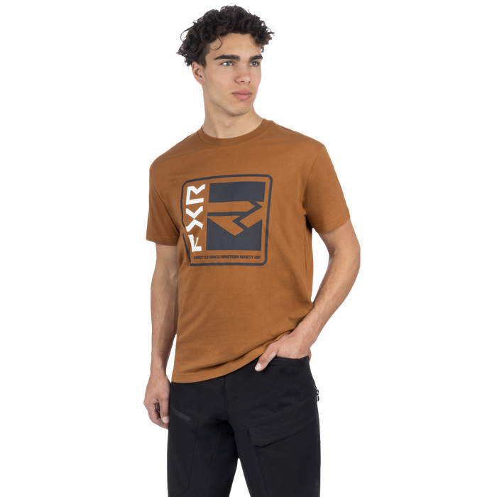 FXR Broadcast Premium T-shirt in Copper/Asphalt