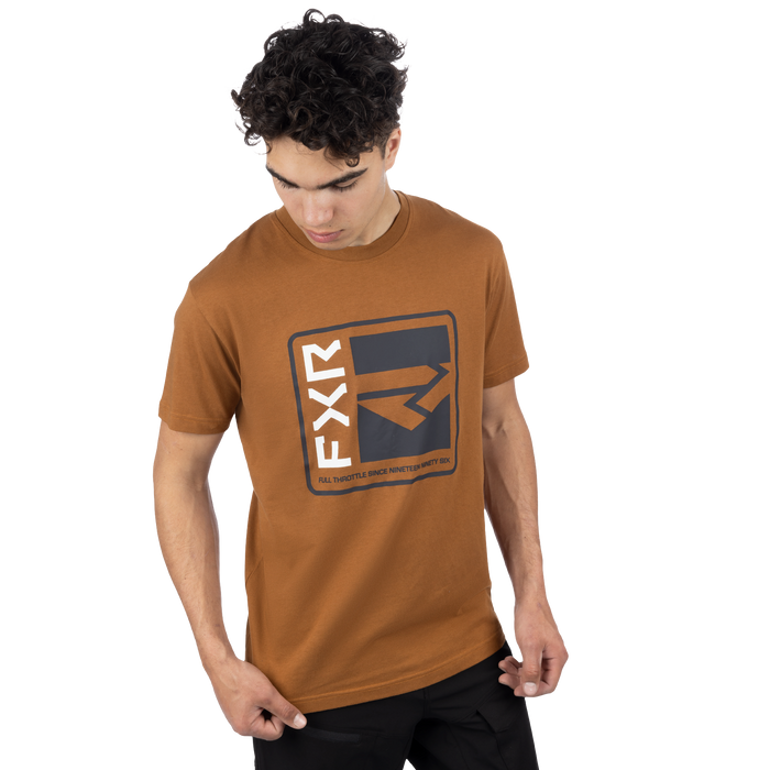 FXR Broadcast Premium T-shirt in Copper/Asphalt