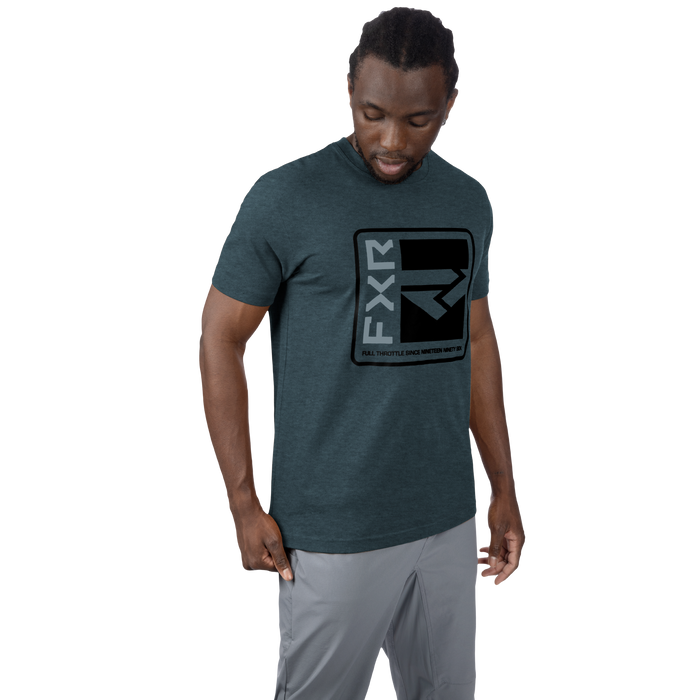 FXR Broadcast Premium T-shirt in Dark Steel/Lt Steel